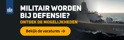 Militair worden bij Defensie? Ontdek de mogelijkheden. Bekijk de vacatures. De banner linkt naar de pagina Koninklijke Marine op werkenbijdefensie.nl.