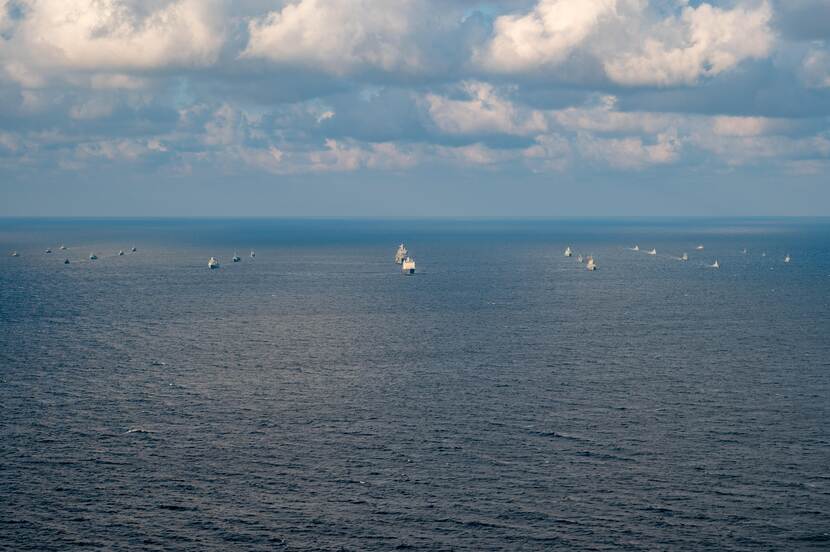 Marineschepen op de Baltische zee