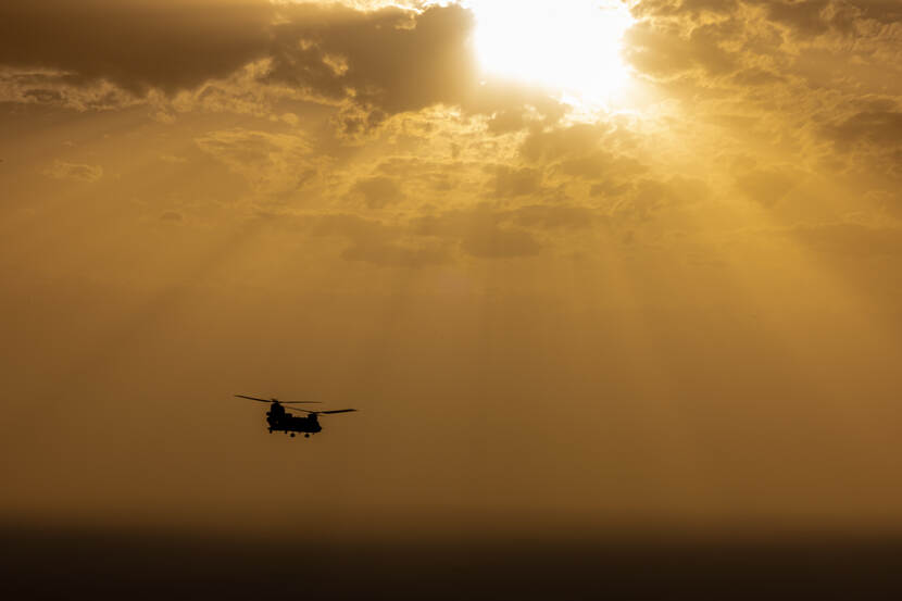 Chinook-helikopter in Irak.