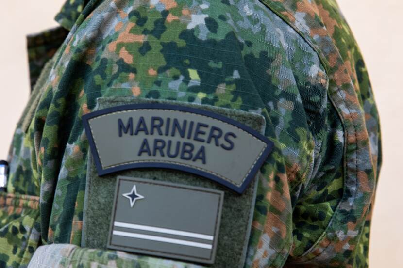 Embleem van mariniers op Aruba