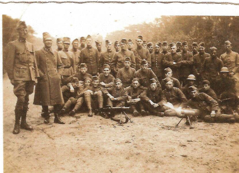 Historische groepsfoto militairen