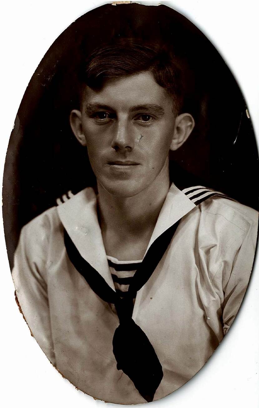 Historisch portret van marineman.